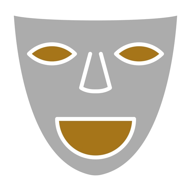 Diseño vectorial de máscaras de teatro Estilo de icono