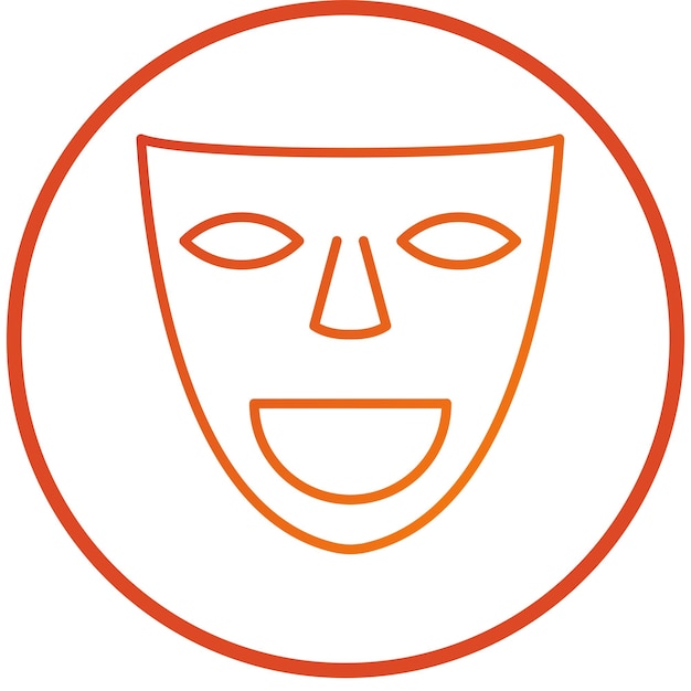 Diseño vectorial de máscaras de teatro Estilo de icono
