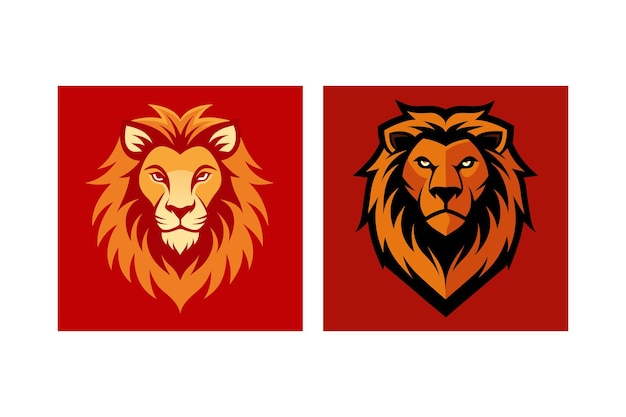 diseño vectorial de la mascota de la cabeza de león