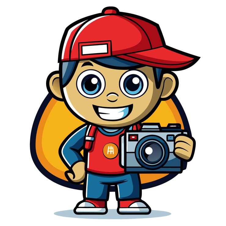 Vector diseño vectorial de la mascota de la fotografía