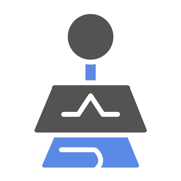 Diseño vectorial Meditación Entrenamiento Estilo de icono