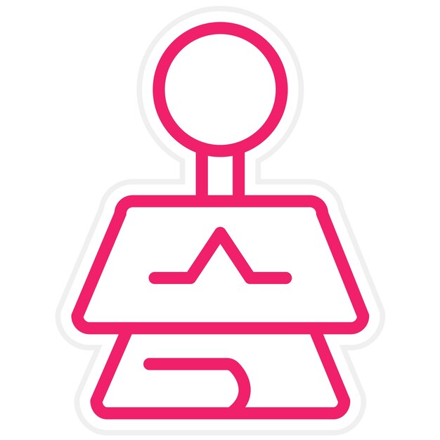 Diseño vectorial Meditación Entrenamiento Estilo de icono