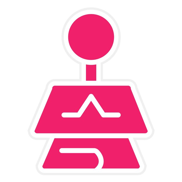 Diseño vectorial Meditación Entrenamiento Estilo de icono