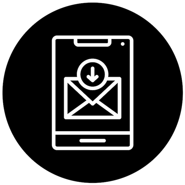 Diseño vectorial de mensajes archivados Estilo de icono