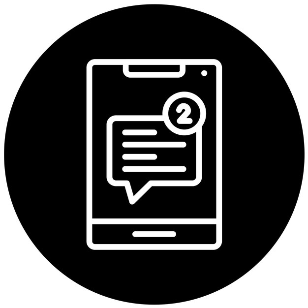 Diseño vectorial de mensajes no leídos Estilo del icono