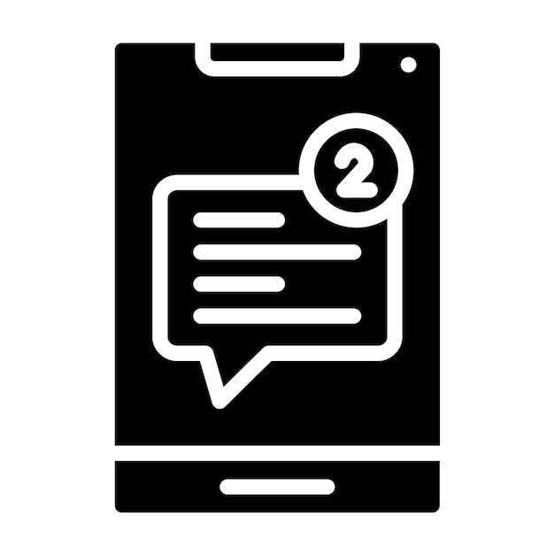 Diseño vectorial de mensajes no leídos Estilo del icono