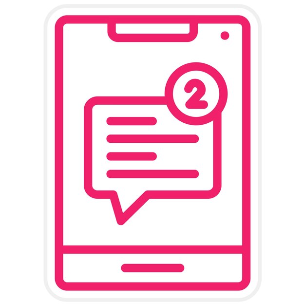 Diseño vectorial de mensajes no leídos Estilo del icono