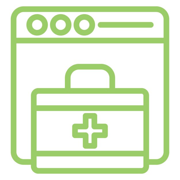 Diseño vectorial del mercado de atención médica Estilo del icono