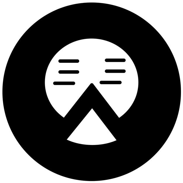 Diseño vectorial del mercado Estilo del icono del gráfico de pie