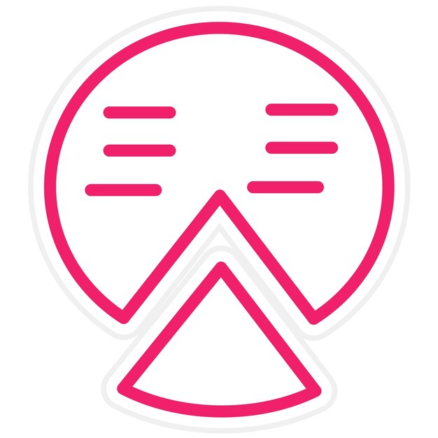 Diseño vectorial del mercado Estilo del icono del gráfico de pie
