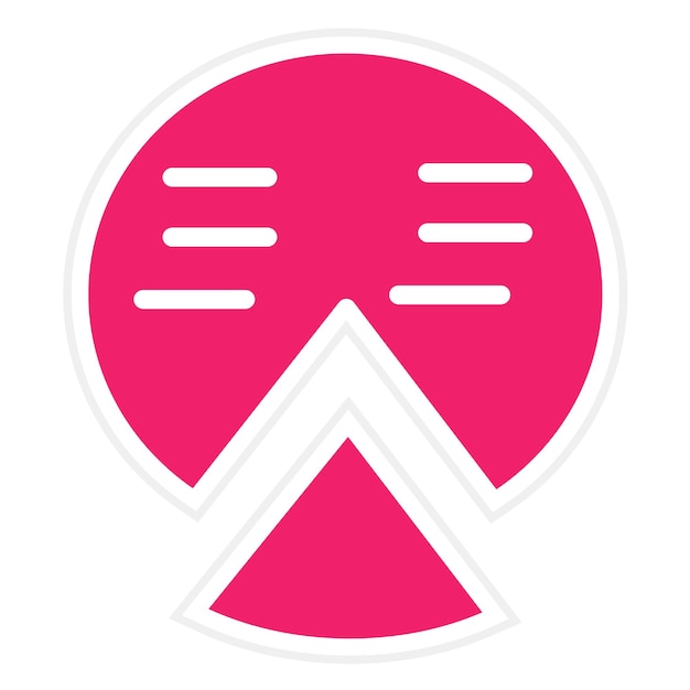 Diseño vectorial del mercado Estilo del icono del gráfico de pie
