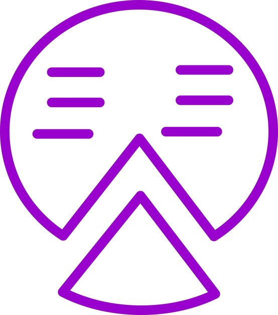Diseño vectorial del mercado Estilo del icono del gráfico de pie
