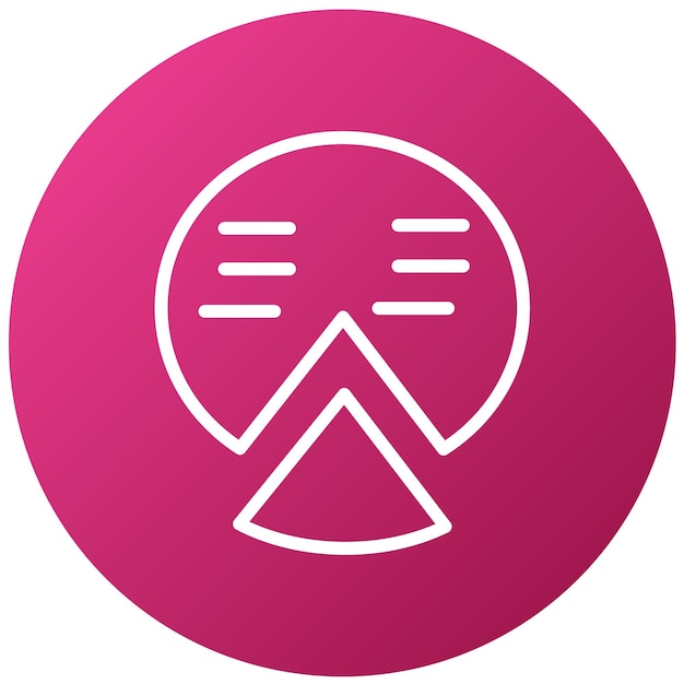 Diseño vectorial del mercado Estilo del icono del gráfico de pie