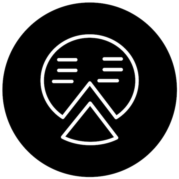 Diseño vectorial del mercado Estilo del icono del gráfico de pie
