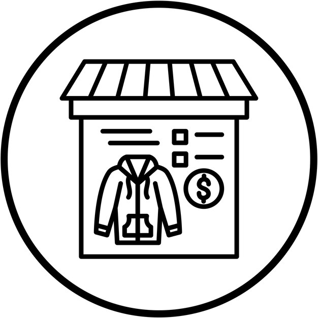 Diseño vectorial Mercado masivo Estilo de icono de moda
