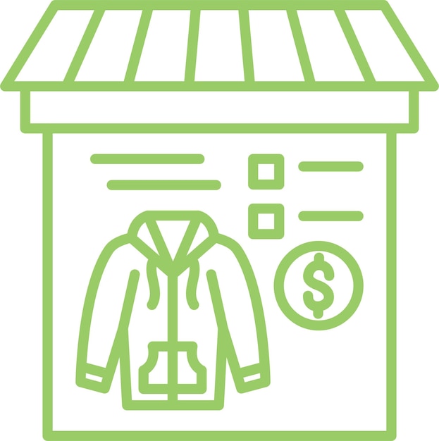 Diseño vectorial Mercado masivo Estilo de icono de moda