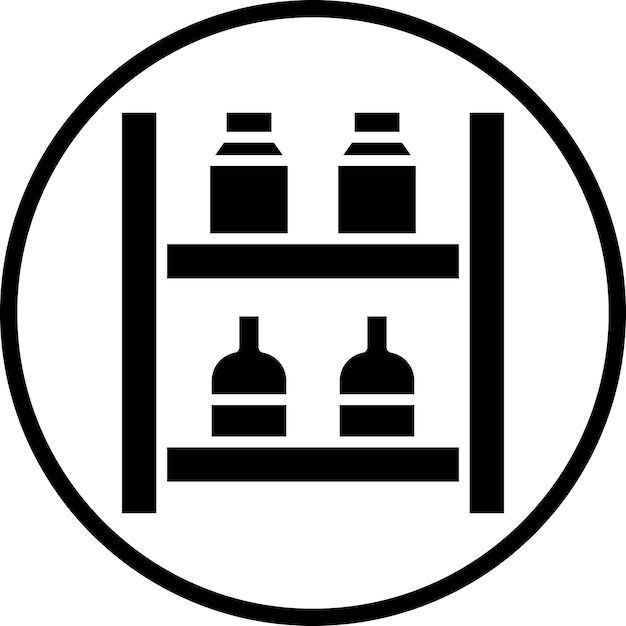 Diseño vectorial de mercancía de comestibles Estilo de icono