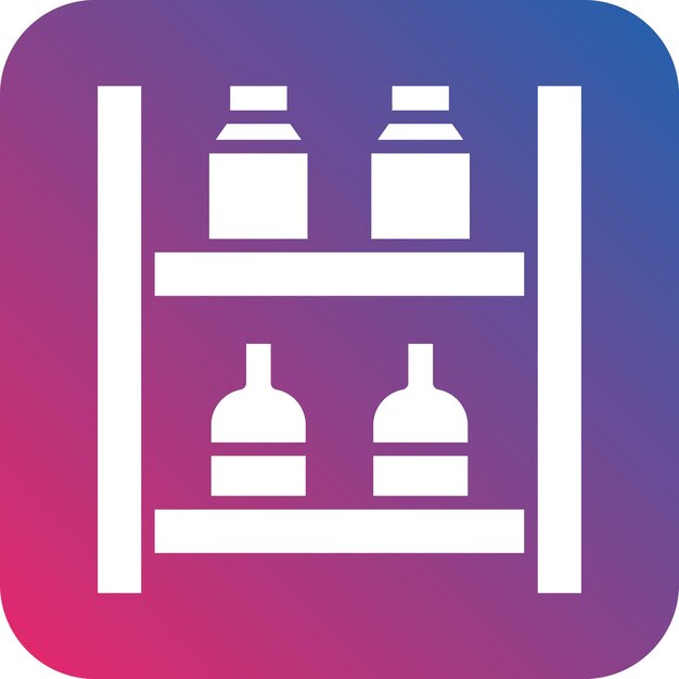 Diseño vectorial de mercancía de comestibles Estilo de icono