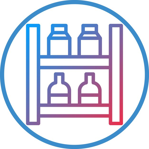 Diseño vectorial de mercancía de comestibles Estilo de icono