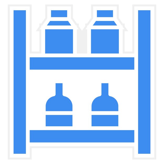 Diseño vectorial de mercancía de comestibles Estilo de icono