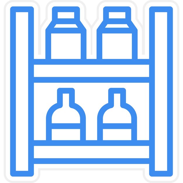 Diseño vectorial de mercancía de comestibles Estilo de icono