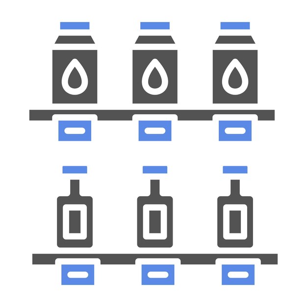Diseño vectorial de mercancía de comestibles Estilo de icono