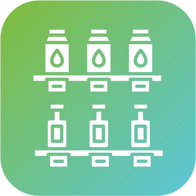 Diseño vectorial de mercancía de comestibles Estilo de icono