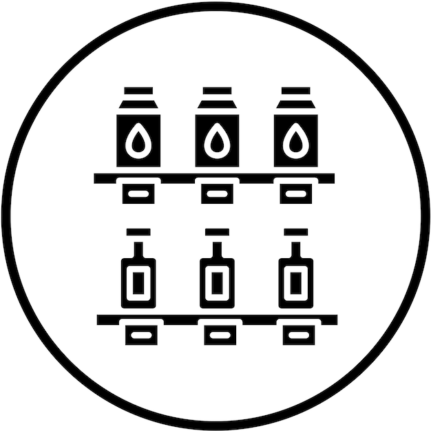 Diseño vectorial de mercancía de comestibles Estilo de icono