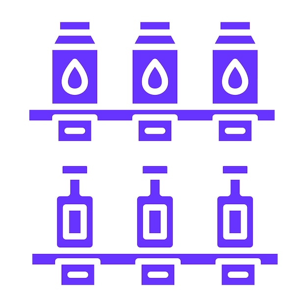 Diseño vectorial de mercancía de comestibles Estilo de icono