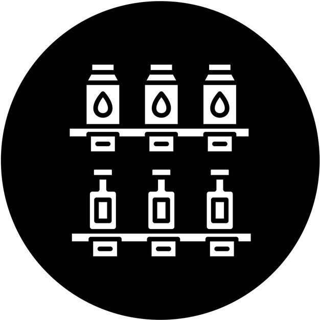 Diseño vectorial de mercancía de comestibles Estilo de icono