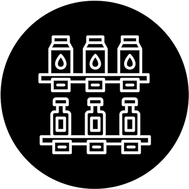 Diseño vectorial de mercancía de comestibles Estilo de icono