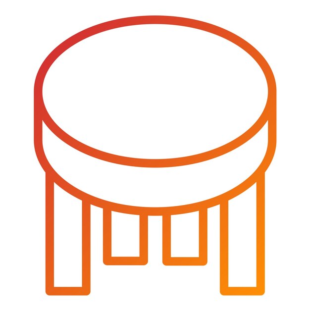 Diseño vectorial mesa de café estilo icono otomano