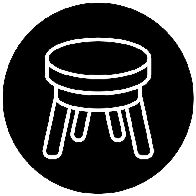 Diseño vectorial mesa de café estilo icono otomano