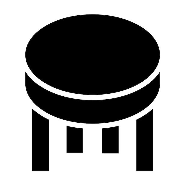Diseño vectorial mesa de café estilo icono otomano