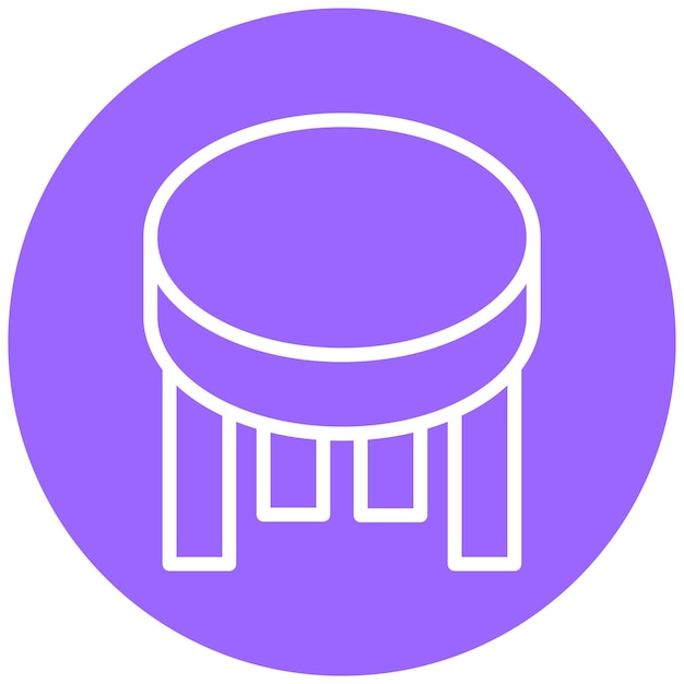 Diseño vectorial mesa de café estilo icono otomano