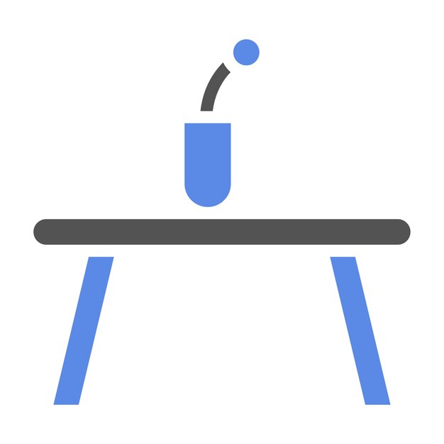 Diseño vectorial de la mesa de café de madera Estilo del icono