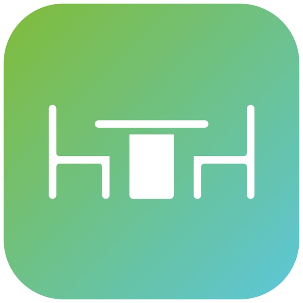 Diseño vectorial de la mesa de comedor de la granja Estilo de icono
