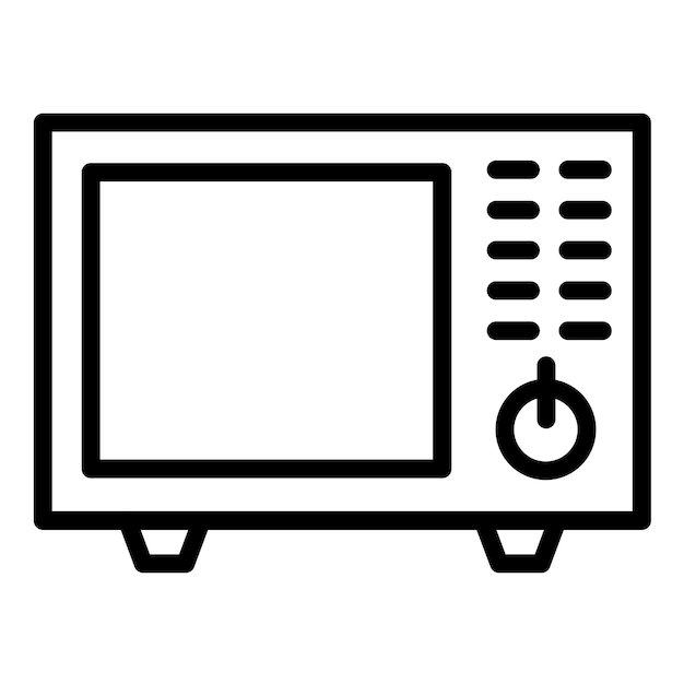Diseño vectorial de microondas Owen Estilo del icono