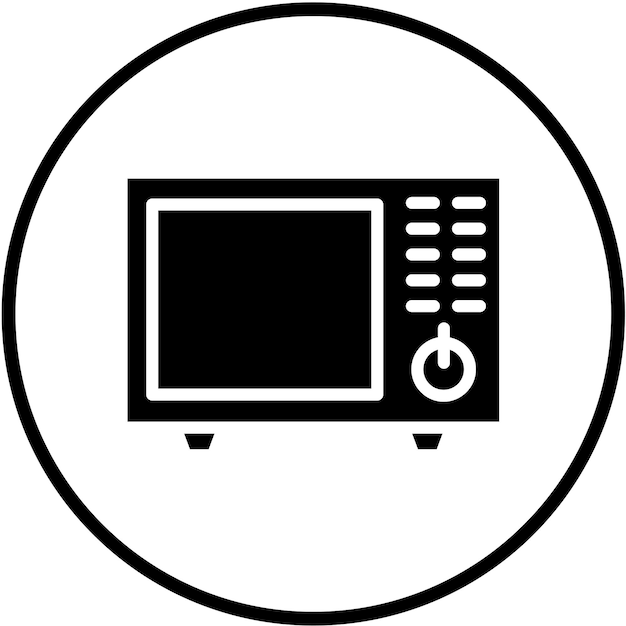 Diseño vectorial de microondas Owen Estilo del icono