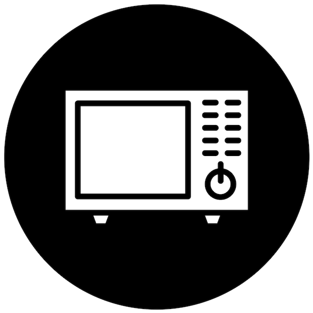 Diseño vectorial de microondas Owen Estilo del icono