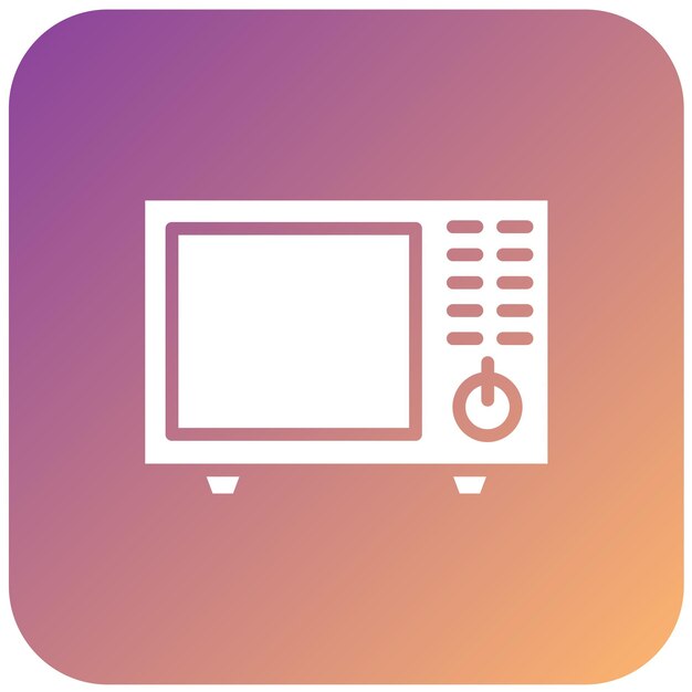 Diseño vectorial de microondas Owen Estilo del icono