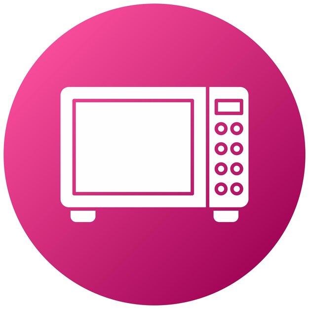 Diseño vectorial de microondas Owen Estilo del icono