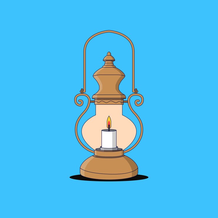 Vector un diseño vectorial minimalista de linterna tradicional.