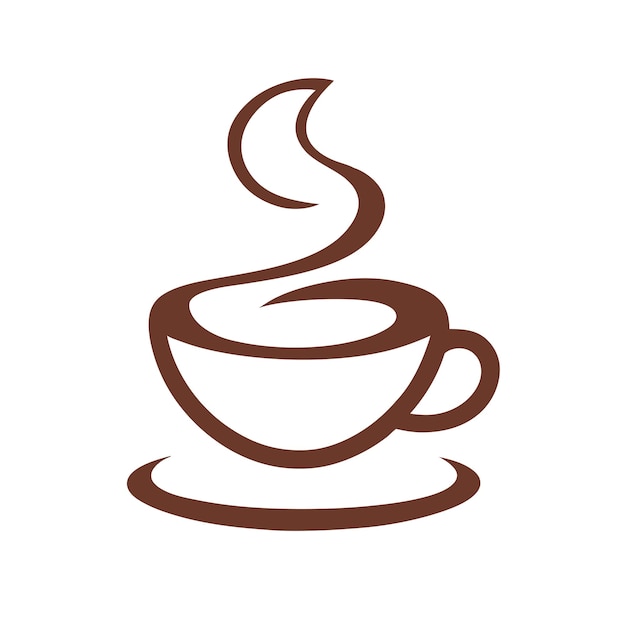Diseño vectorial minimalista de tazas de café