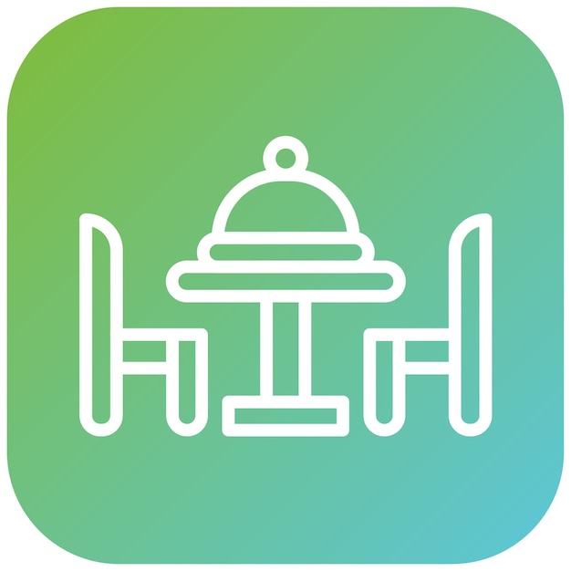 Diseño vectorial Mobiliario de comedor Estilo de icono