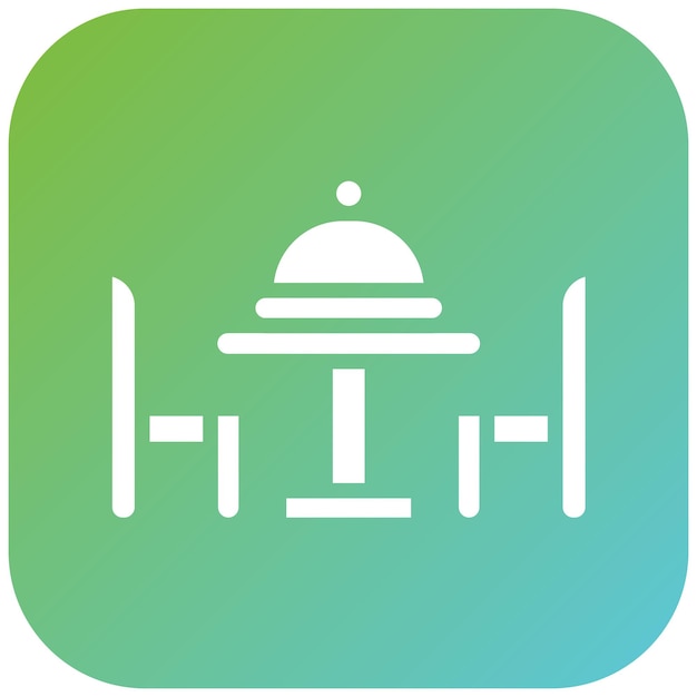 Diseño vectorial Mobiliario de comedor Estilo de icono