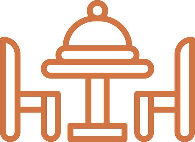 Diseño vectorial Mobiliario de comedor Estilo de icono