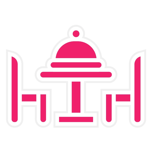 Diseño vectorial Mobiliario de comedor Estilo de icono