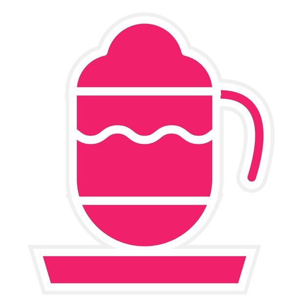 Diseño vectorial Mocha Estilo de icono de mezcla
