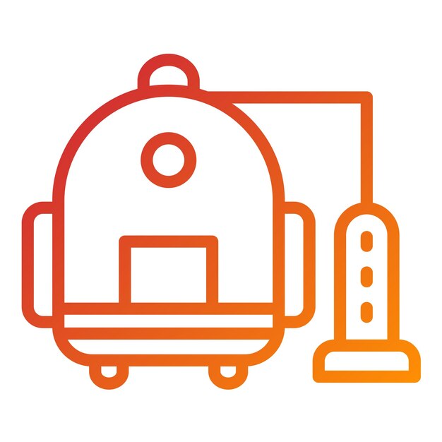 Diseño vectorial de la mochila de vacío Estilo del icono